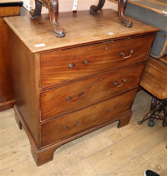 A George III mahogany chest, W.92cm D.52cm H.93cm